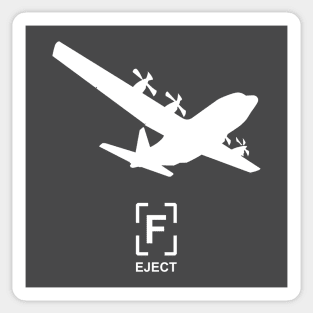 F to Eject From Plane Sticker